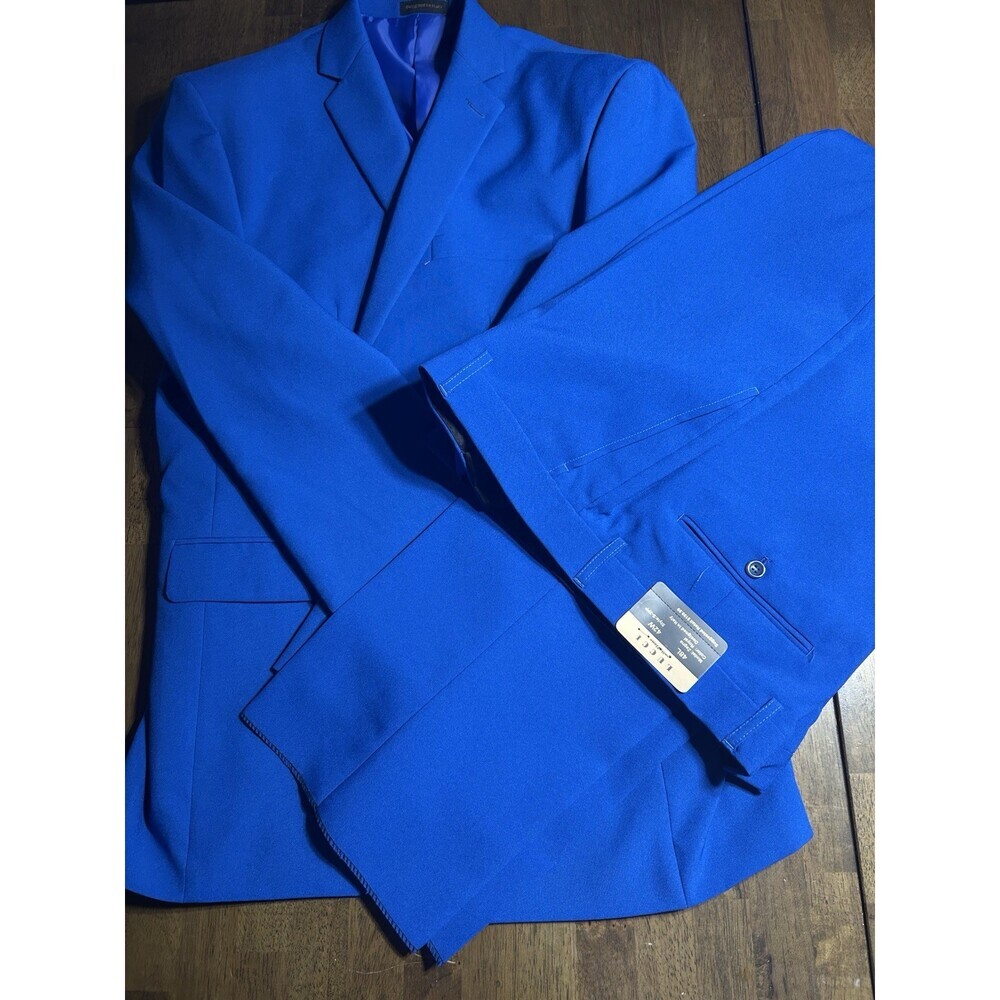 Lucci Suit NWT Sz 48L. Royal Blue, Pants Are 42x 48 Unhemed. Made In Italy - Picture 7 of 13